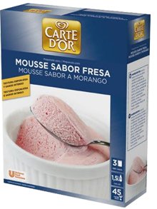 CARTE D`OR MOUSSE DE MORANGO 6 X 3 X 230 GR