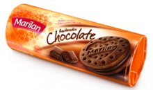 BISCUIT SANDWICH DE CHOCOLATE MARILAN 84G          