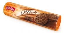 BISCUIT SANDWICH DE CHOCOLATE MARILAN 140G         